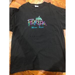 Vintage 1990s Miami Beach Florida Souvenir T Shirt